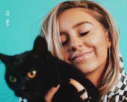She has adopted a black cat whom she has named Lego.
